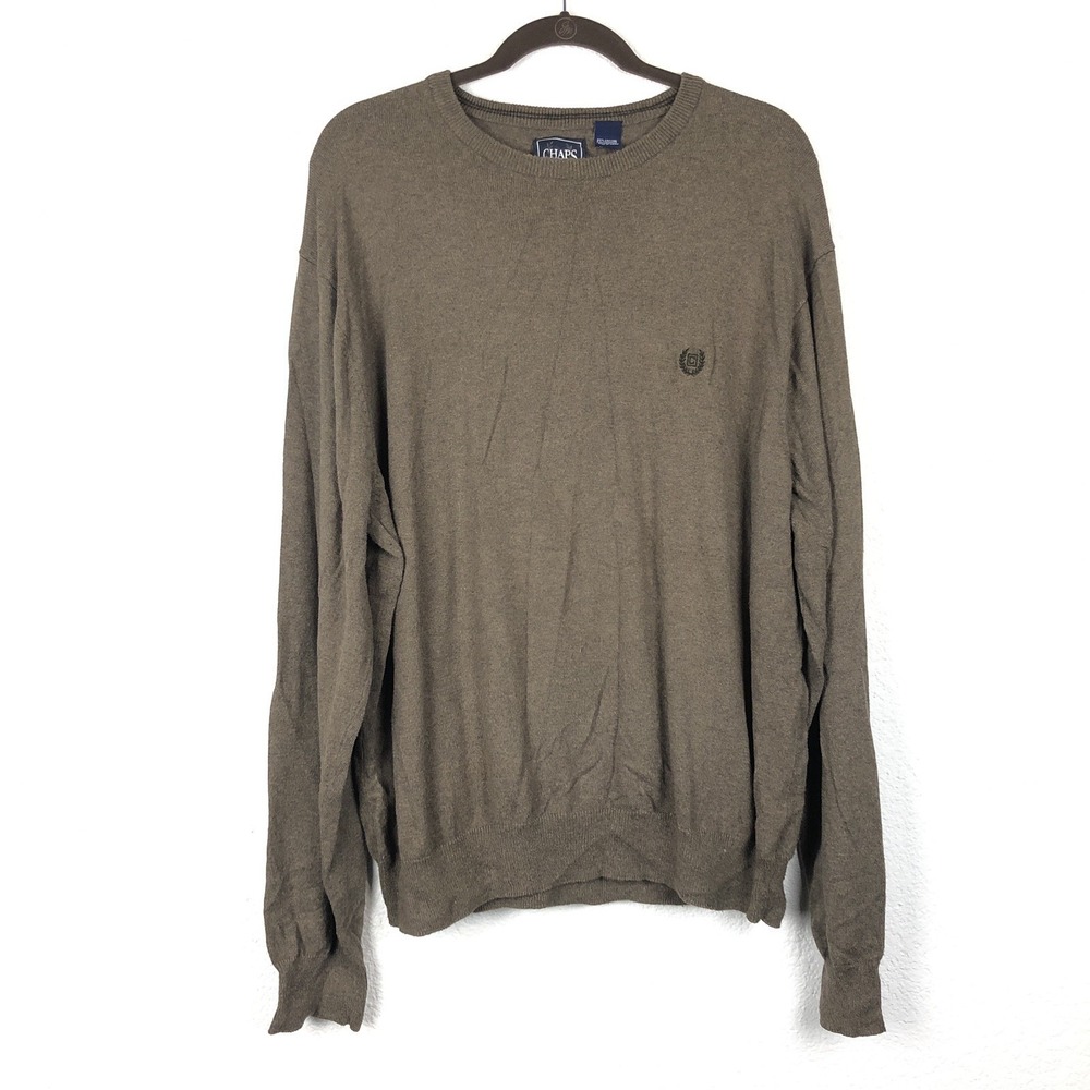 Chaps Mens Sweater Size‎ XXL Pullover Crew Neck Cashmere Blend